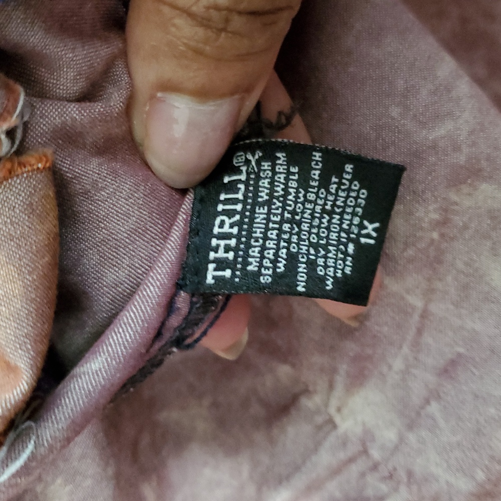 Distressed Button-Up Shirt with Frayed Hem - Picture 6 of 9